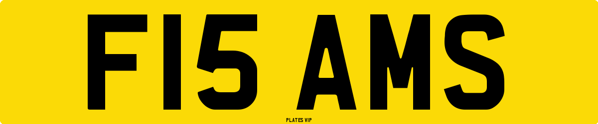 F15 AMS Number Plate
