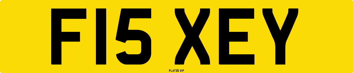 F15 XEY Number Plate