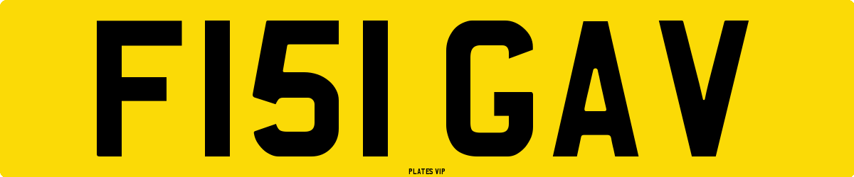 F151 GAV Number Plate