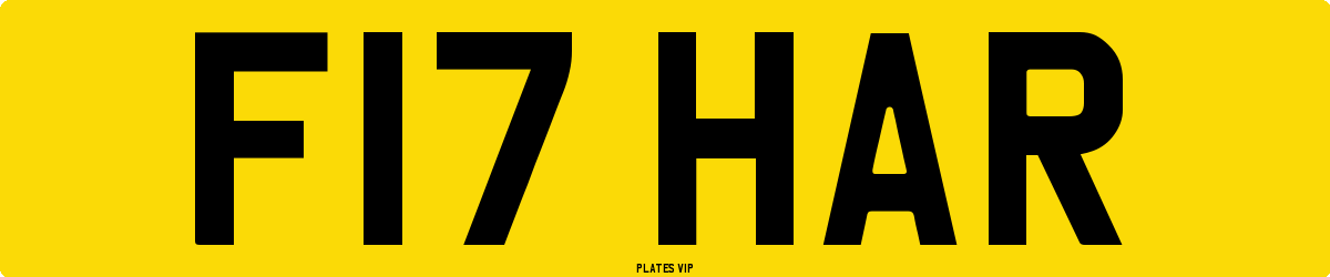 F17 HAR Number Plate