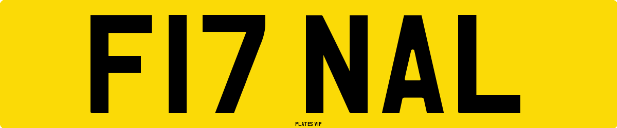 F17 NAL Number Plate