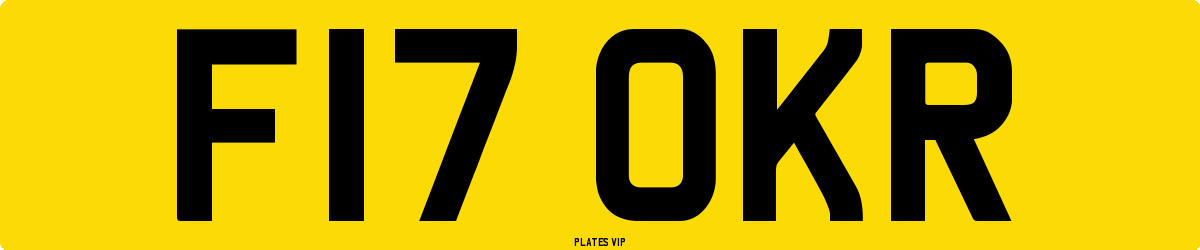 F17 OKR Number Plate