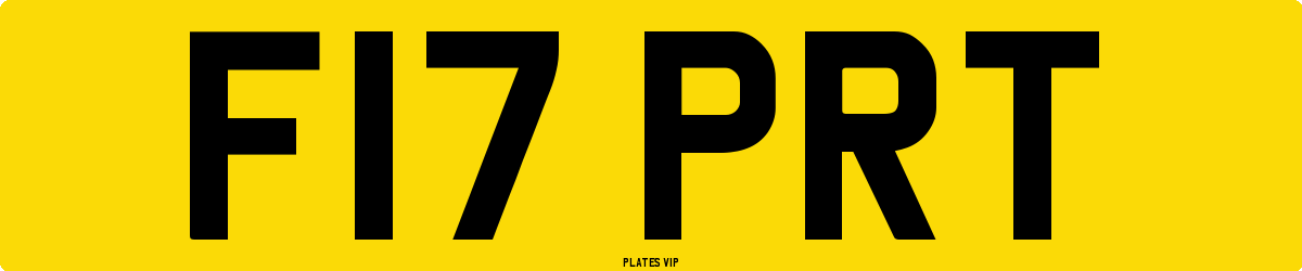 F17 PRT Number Plate