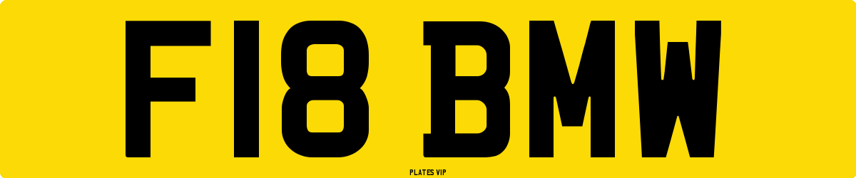F18 BMW Number Plate
