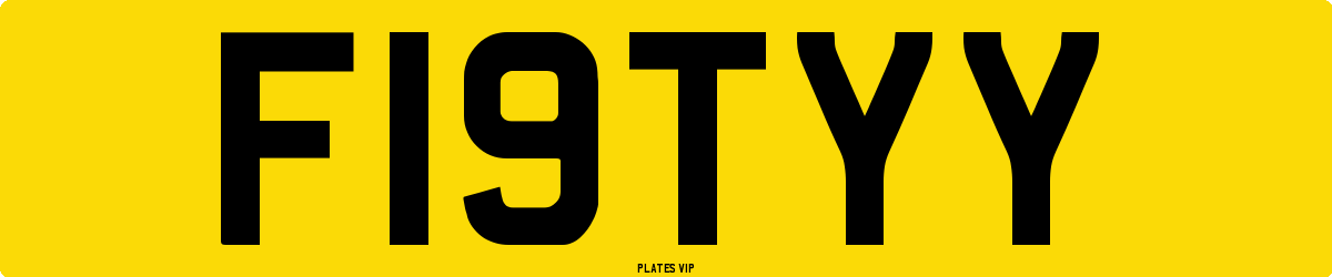 F19TYY Number Plate