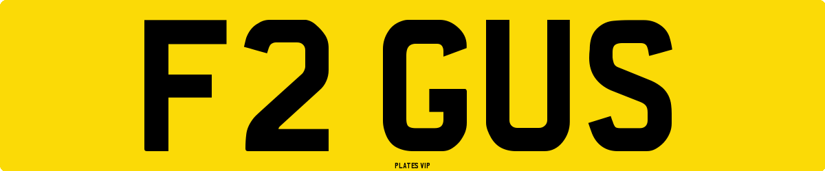 F2 GUS Number Plate