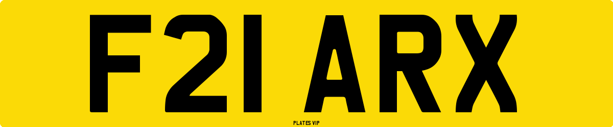 F21 ARX Number Plate