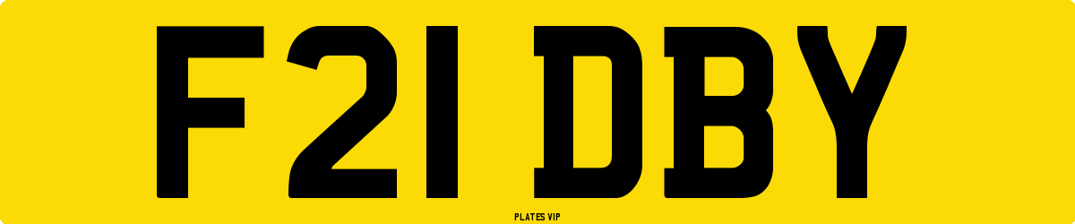 F21 DBY Number Plate