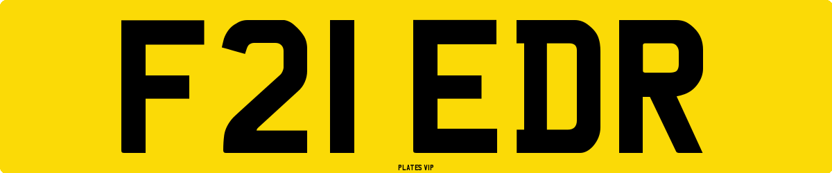 F21 EDR Number Plate