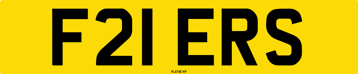 F21 ERS Number Plate