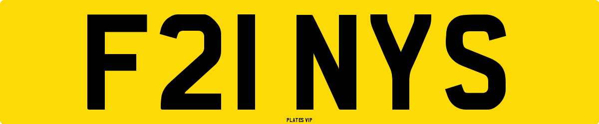 F21 NYS Number Plate