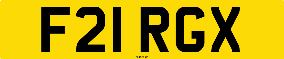 F21 RGX Number Plate
