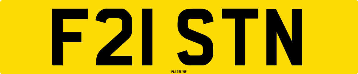 F21 STN Number Plate