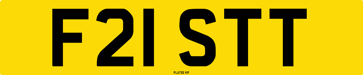 F21 STT Number Plate