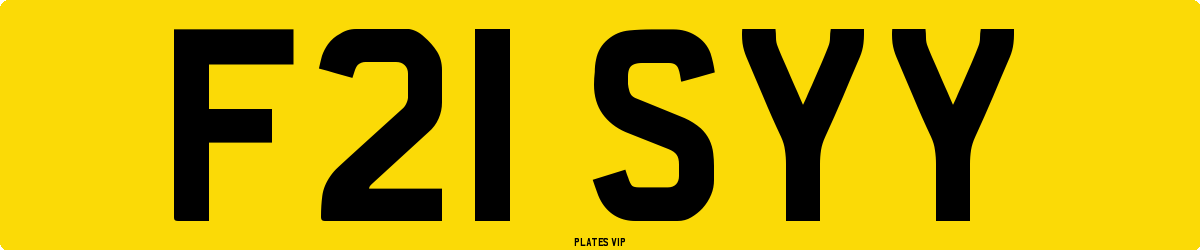 F21 SYY Number Plate
