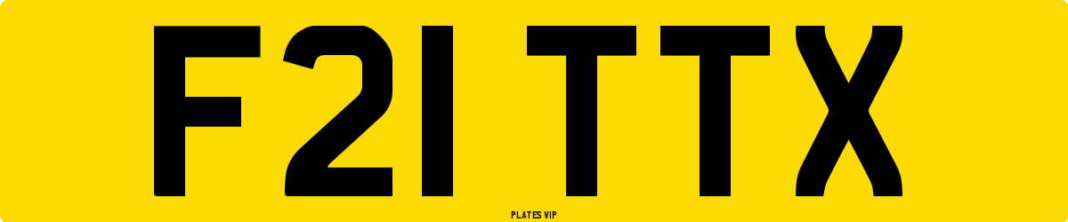 F21 TTX Number Plate