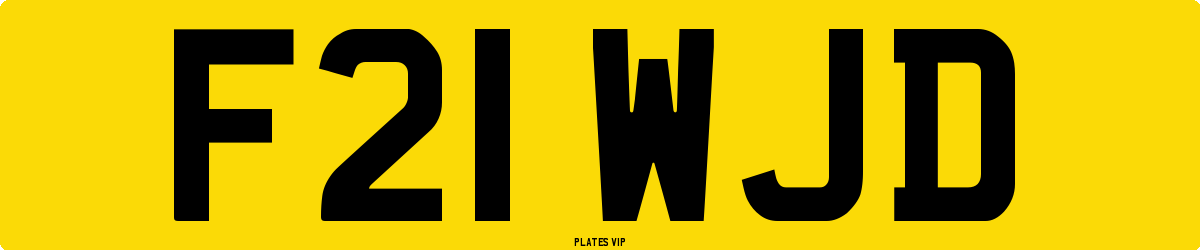 F21 WJD Number Plate