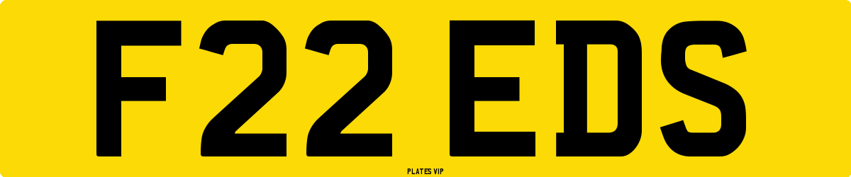 F22 EDS Number Plate