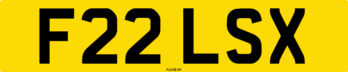 F22 LSX Number Plate