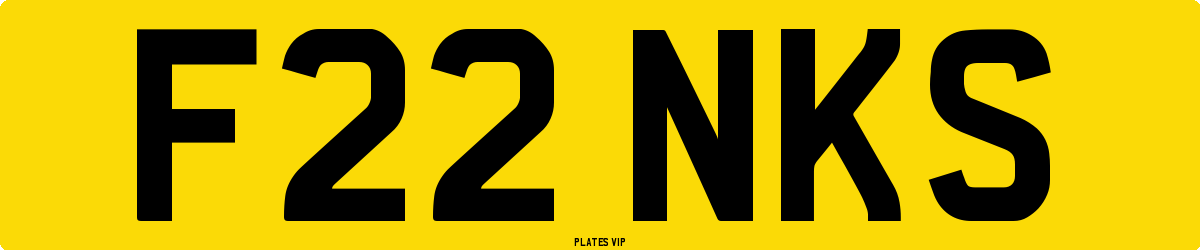 F22 NKS Number Plate