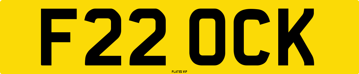 F22 OCK Number Plate