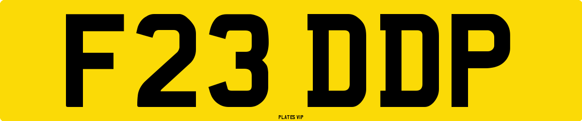 F23 DDP Number Plate