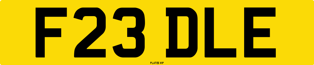 F23 DLE Number Plate