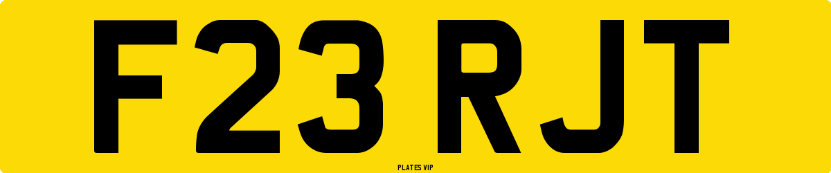 F23 RJT Number Plate