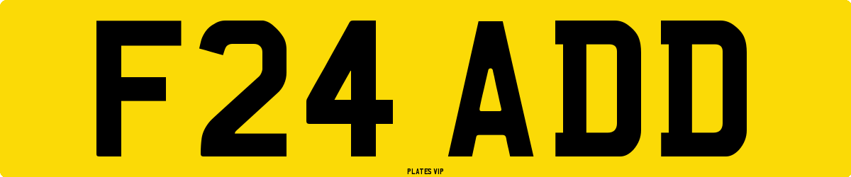F24 ADD Number Plate