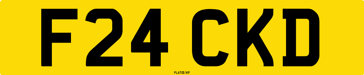 F24 CKD Number Plate