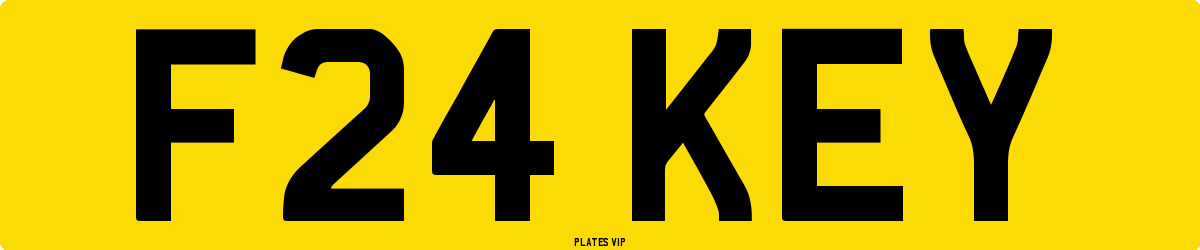 F24 KEY Number Plate