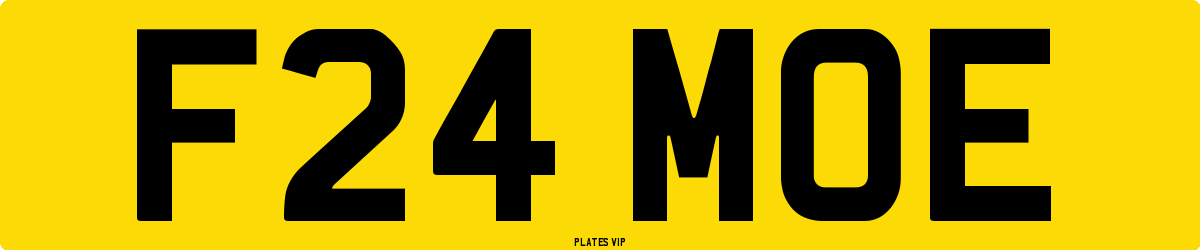 F24 MOE Number Plate