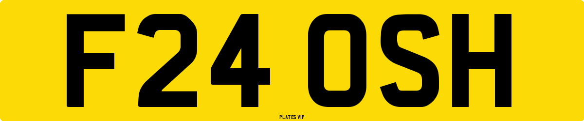 F24 OSH Number Plate