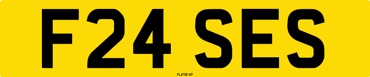 F24 SES Number Plate