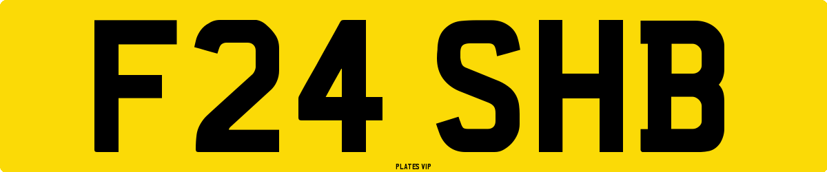 F24 SHB Number Plate