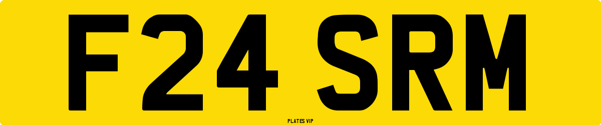 F24 SRM Number Plate