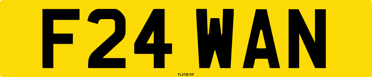 F24 WAN Number Plate