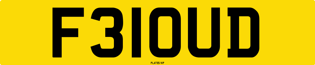 F31OUD Number Plate