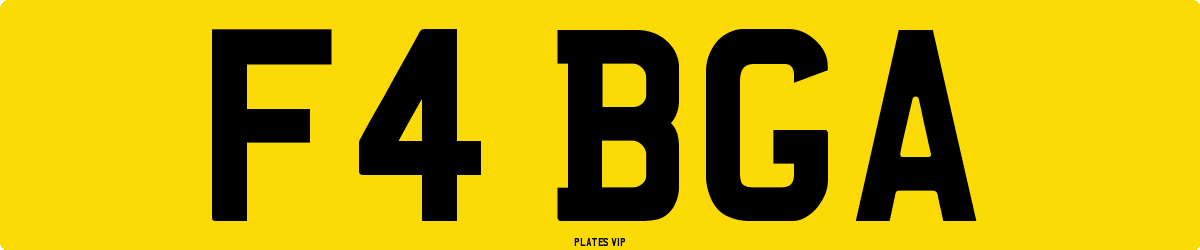 F4 BGA Number Plate