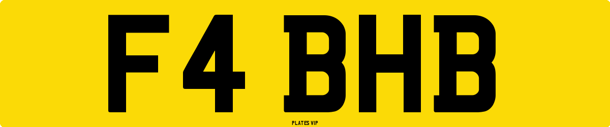 F4 BHB Number Plate