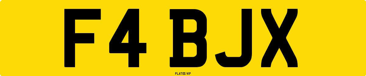 F4 BJX Number Plate