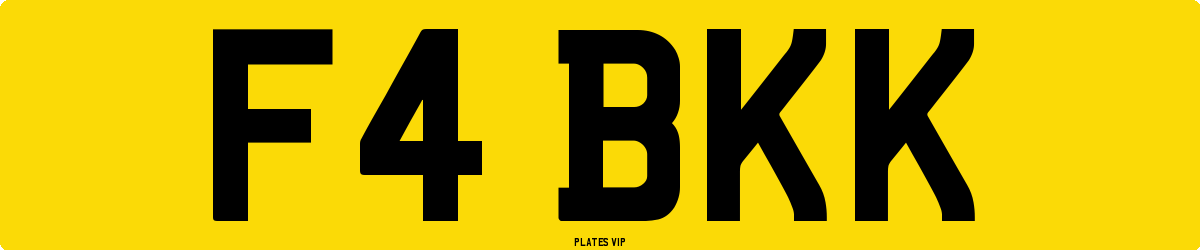 F4 BKK Number Plate