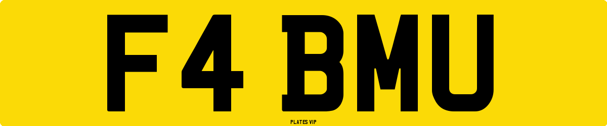 F4 BMU Number Plate