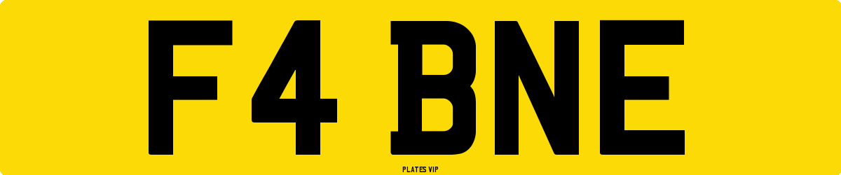 F4 BNE Number Plate