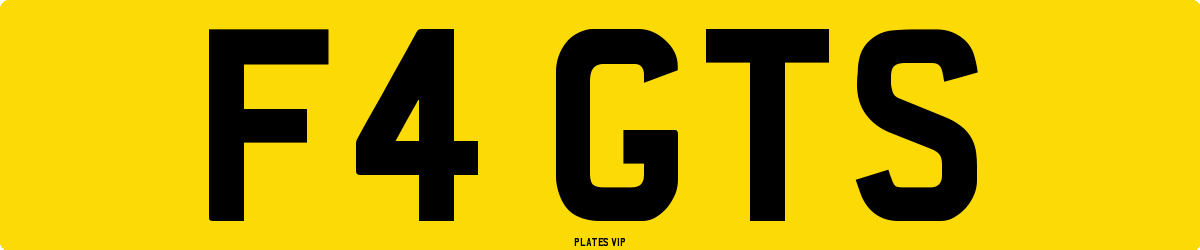 F4 GTS Number Plate