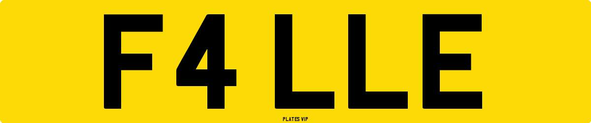 F4 LLE Number Plate