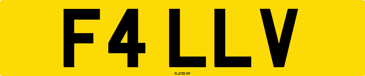 F4 LLV Number Plate