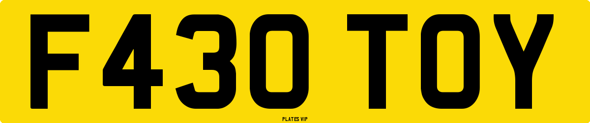 F430 TOY Number Plate