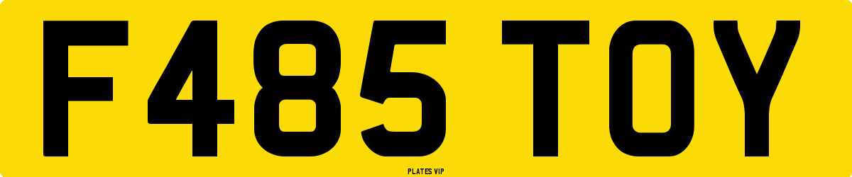 F485 TOY Number Plate