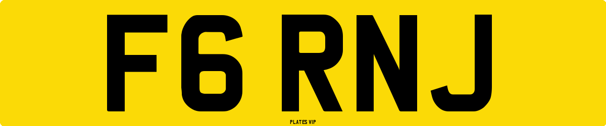 F6 RNJ Number Plate